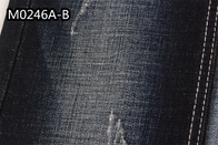 150cmのジーンズのための9.1Oz綿のスパンデックスのデニムの生地はShirtingの衣類のあや目陰影の粗紡糸のタイの染料に服を着せる