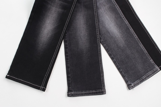 熱売 10オンス ワープスルーブ 高ストレッチ 黒の裏側 ズボンのためのジーンズ織物