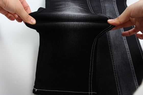 熱売 10オンス ワープスルーブ 高ストレッチ 黒の裏側 ズボンのためのジーンズ織物