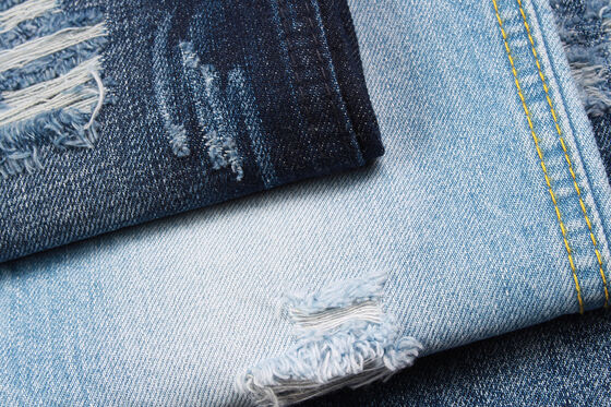 12オンス100%綿ジーンズ クロスハッチ スラブ サンフォライズジーンズ 織物
