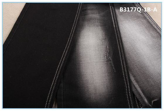 9.5 Ozの硫黄の黒い未加工デニムの生地