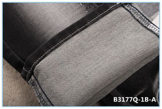 9.5 Ozの硫黄の黒い未加工デニムの生地