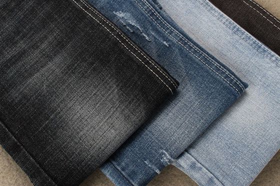女性の人のジーンズStocklotのためのGOTS 12.8Ozの綿ポリエステル スパンデックスのデニムの生地