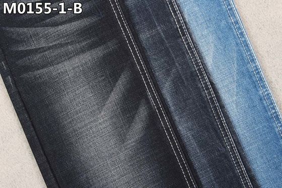 61%の綿11.8ozの十字のハッチTRのデニムの生地ののり抜きジーンズ