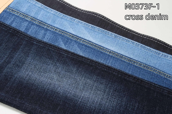 11.5オンスクロスシェッチスルーブジーンズ織物 綿ポリエステルストレッチジーンズ織物 男性用