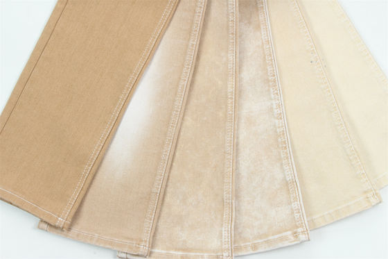 お買い得 カキ色 ハイストレッチスラブ デニム織物 レディースジーンズ オンライン