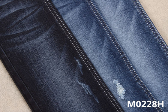 お買い得 ジーンのための1.5%のスパンデックス11ozの粗紡糸の綿のレーヨン伸張のあや目陰影のデニムの生地 オンライン