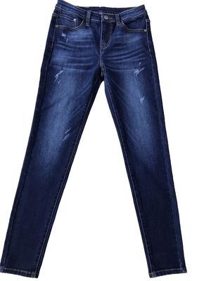 お買い得 ゆがみの粗紡糸の綿ポリエステル デニムの生地 オンライン