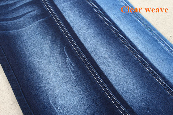 お買い得 9oz 63綿36ポリエステル1つのスパンデックスの右のデニムのあや織りの織り方生地 オンライン