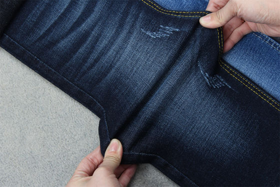 お買い得 インディゴ・ブルー・クロスシャッチ デニム・ファブリック・スラブ フルストレッチ 10.3 一回用ジーンズ 素材 オンライン
