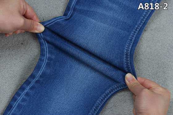 お買い得 4/1のサテンのデニムの生地の柔らかいジョガーの青+子供のジーンズのための黒い裏側 オンライン